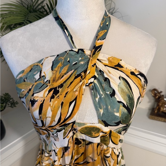 Rewind Tropical Palm Tree Maxi Dress Size XL - Picture 2 of 6